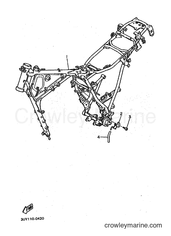 Yamaha Motors XT600E (3UY1) [010] - FRAME (FOR CALIFORNIA)