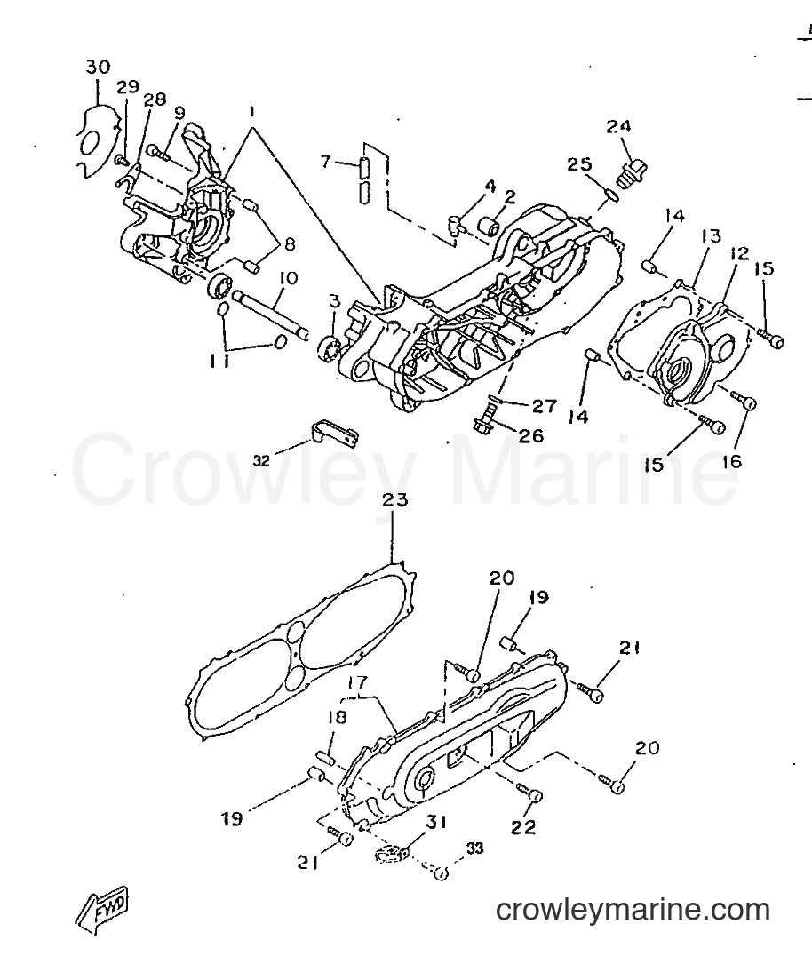 1998 Scooter CW50RS - CW50RS (4WB3) [010] - CRANKCASE