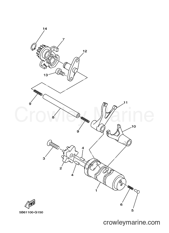 2013 Dirt Bike TT-R110E - TT-R110E (5B6R) [010] - SHIFT CAM & FORK