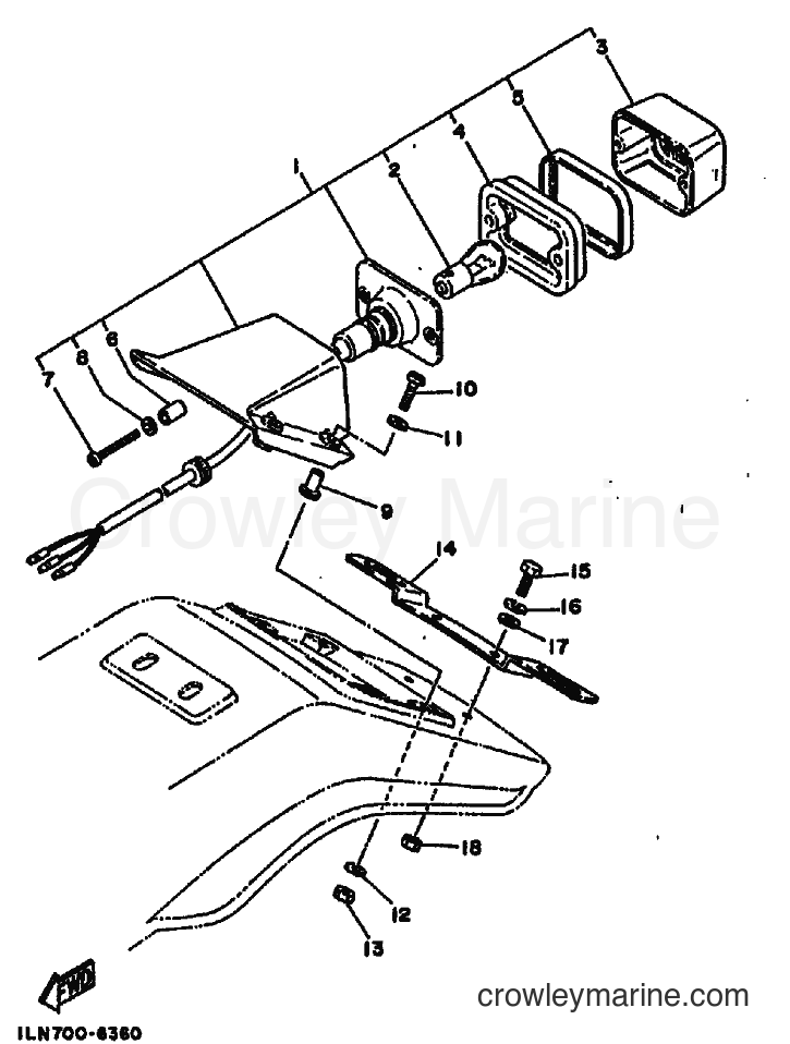 1990 Dirt Bike TT250 - TT250 (3DC2) [010] - TAILLIGHT