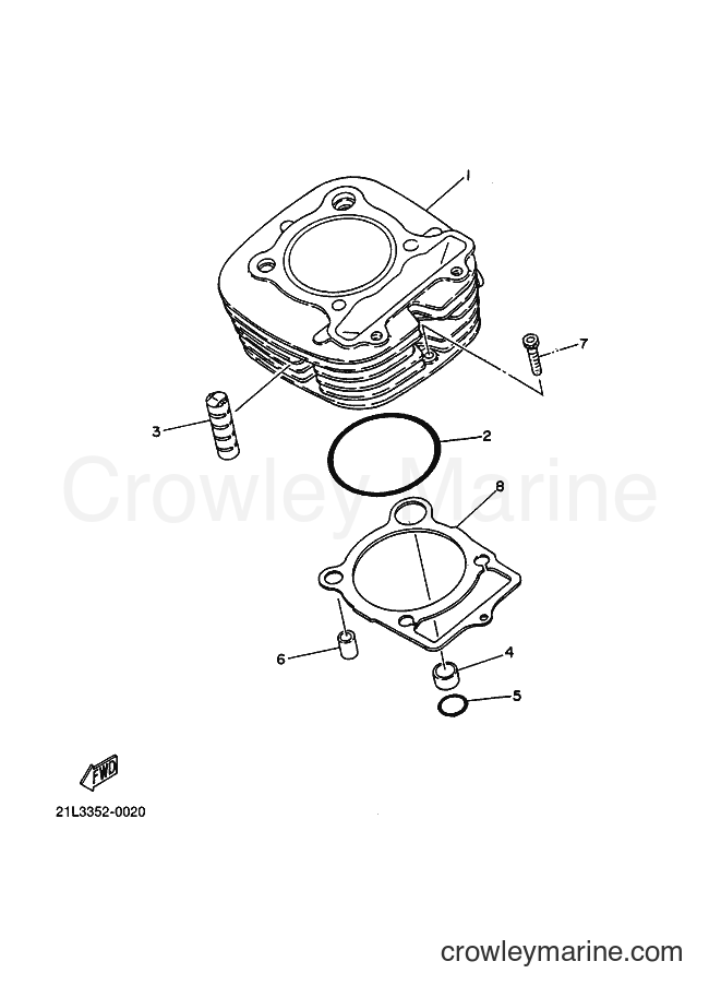 2000 Street Bike SR250 - SR250 (21L3) [010] - CYLINDER