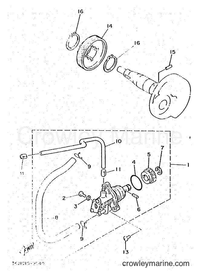 1995 Scooter YM50 - YM50 (4SY1) [010] - OIL PUMP