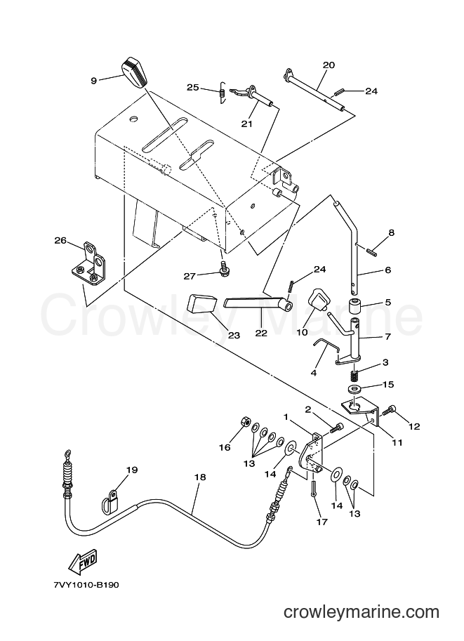 2012 Snowblower YS1070 - YS1070 (7XE3) [010] - SCHUTE CONTROL LEVER