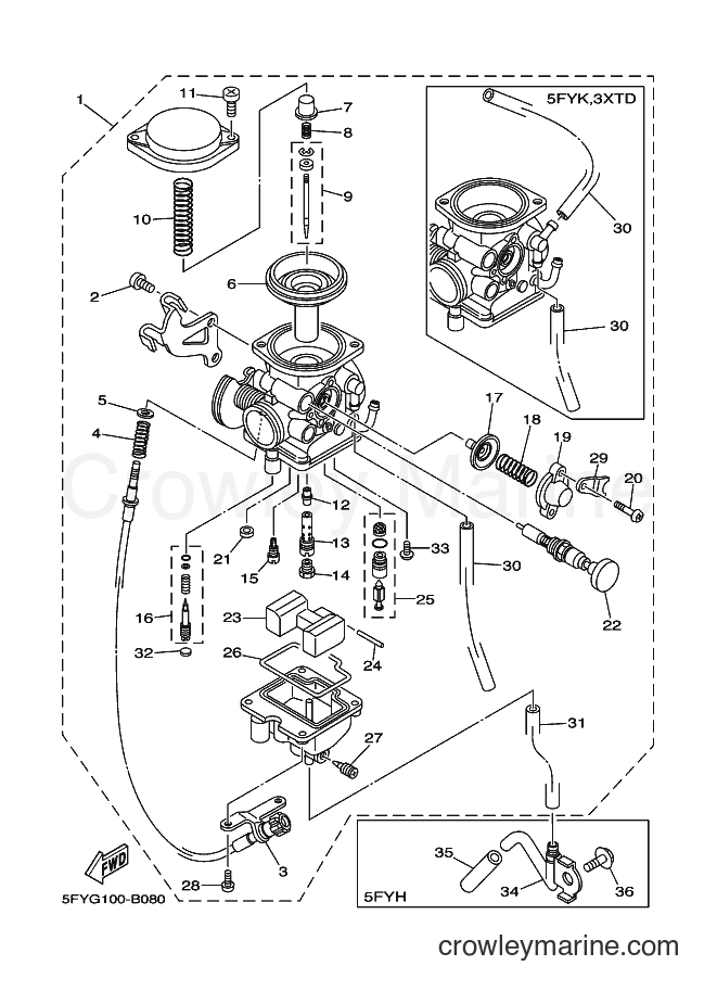 2003 Dirt Bike TW200E - TW200E (3XTD) [010] - CARBURETOR