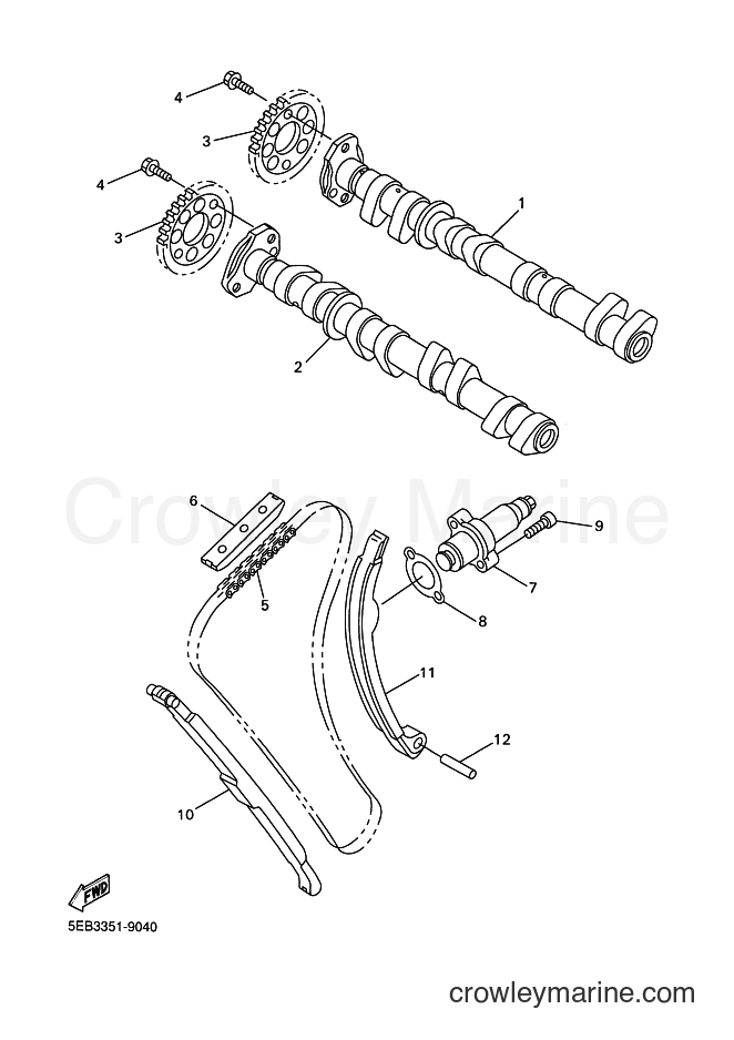 Yamaha Motors YZF-R6 (5EB6) [040] - CAMSHAFT & CHAIN