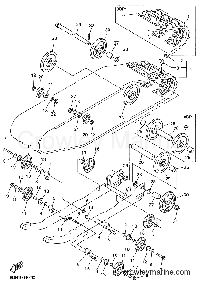 1998 Snowmobile SRX700S - SRX700S (8DW1) [020] - TRACK SUSPENSION 1