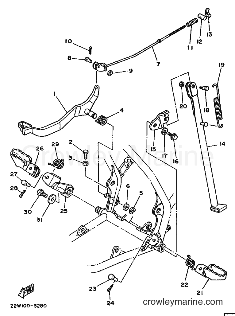 1991 Dirt Bike YZ80 - YZ80 (3MM3) [030] - STAND & FOOTREST