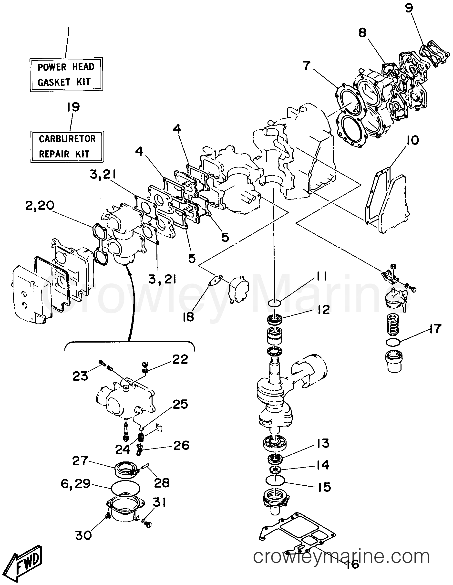 Yamaha Motors E48MLHT - REPAIR KIT 1