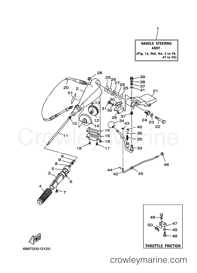 Yamaha Motors 85A (6887) [360] - STEERING