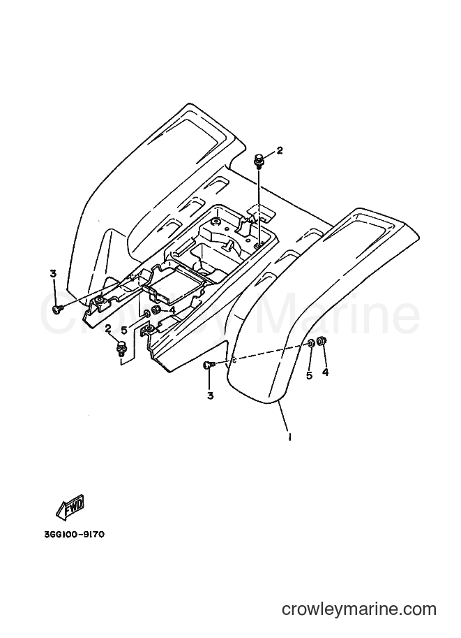 1989 ATV YFZ350 - YFZ350 (3GG1) [030] - REAR FENDER