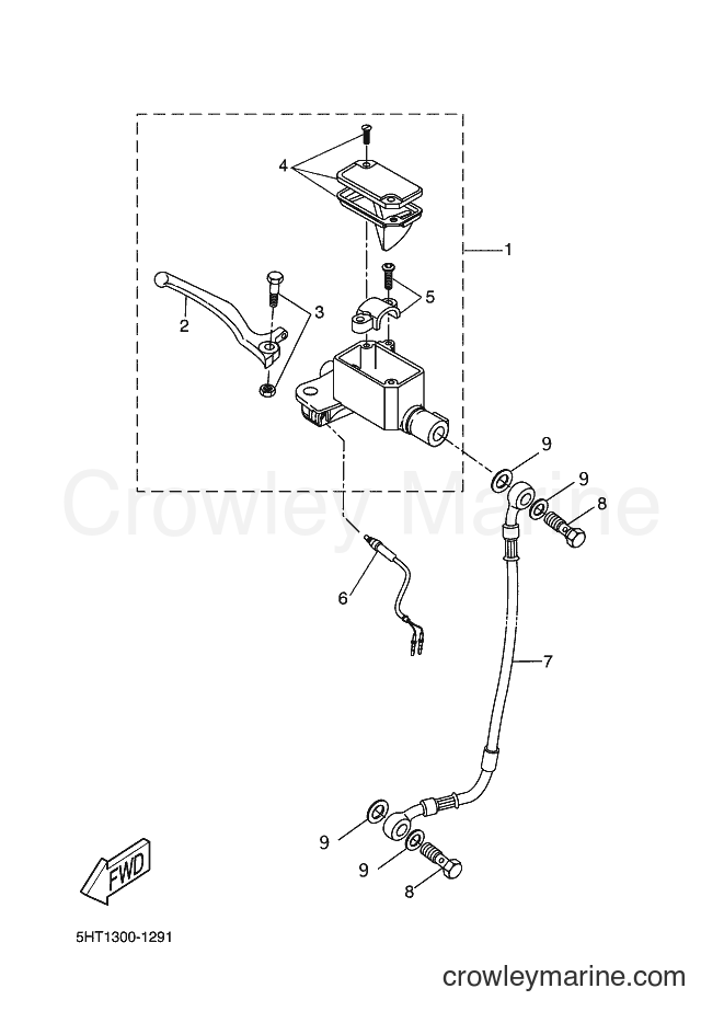 2001 Scooter XQ150 - XQ150 (5LG2) [010] - FRONT MASTER CYLINDER