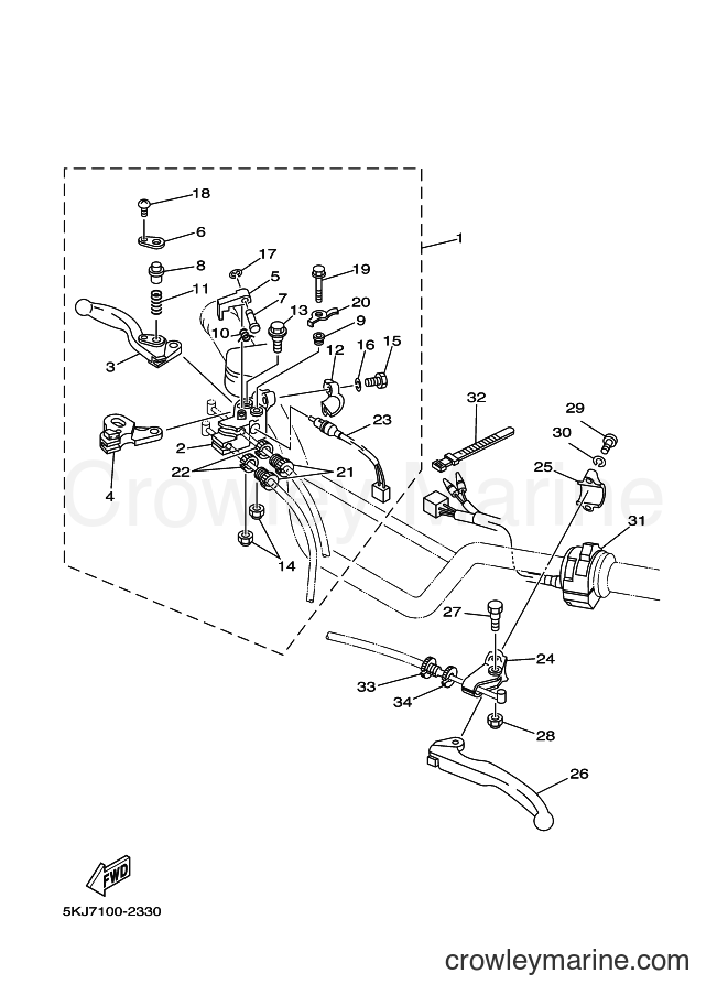 2002 ATV YFS200 - YFS200 (5KJ8) [020] - HANDLE SWITCH & LEVER