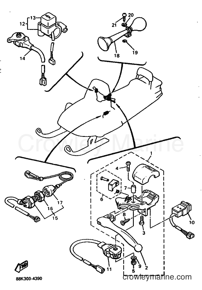 1994 Snowmobile VT480TF - VT480TF (88K4) [010] - ELECTRICAL 2