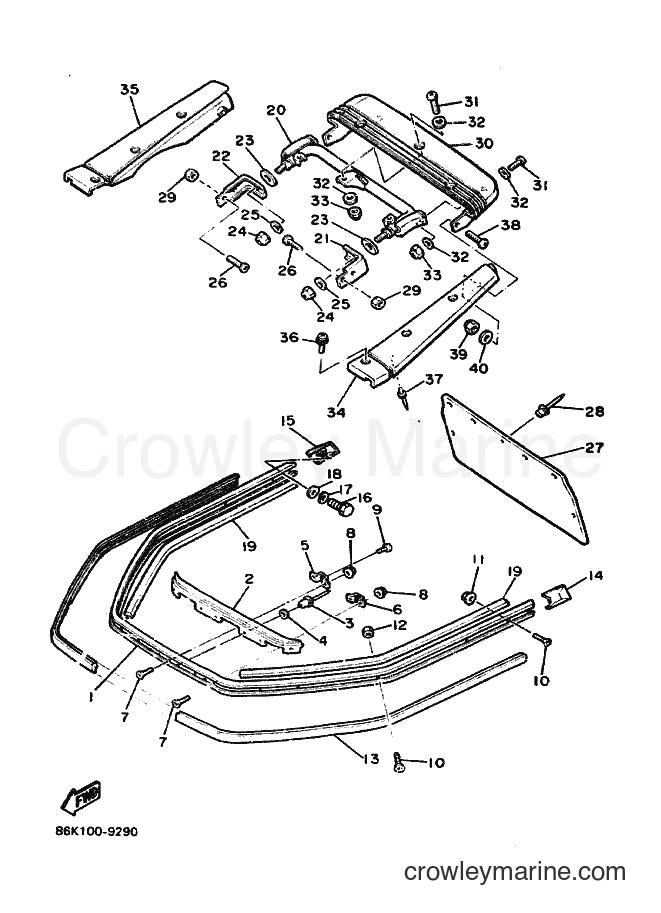 1990 Snowmobile XL540P - XL540P (87K1) [010] - BUMPER