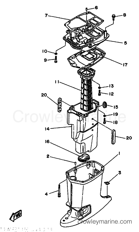 Yamaha Motors 60FEO (6H2) [999] - UPPER CASING