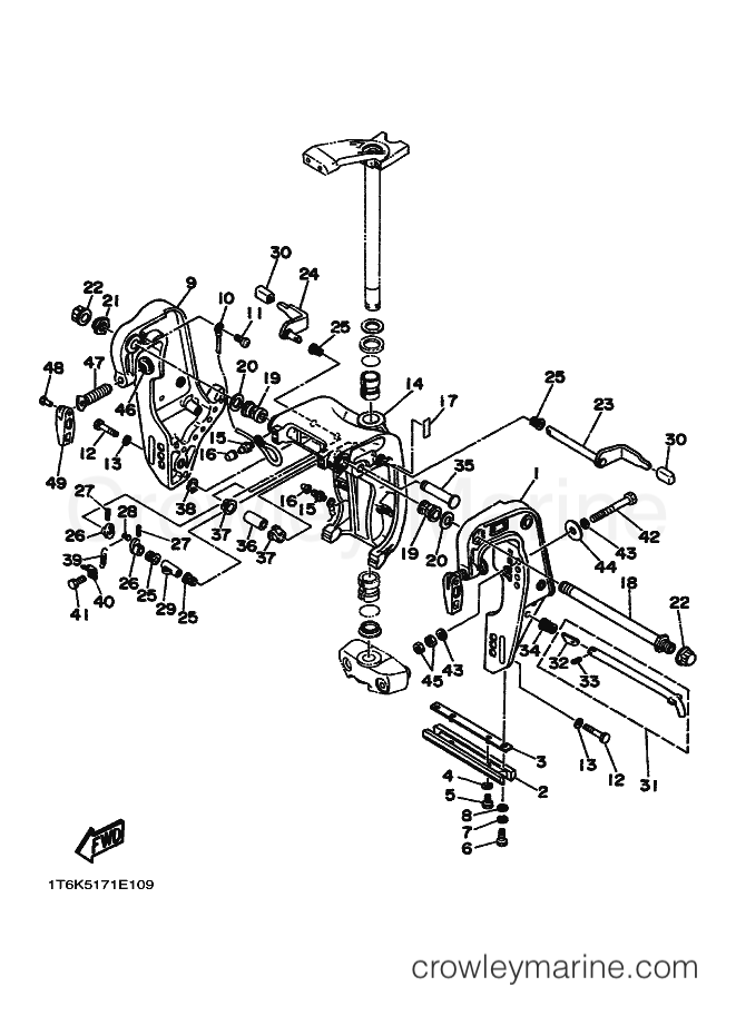 Yamaha Motors E60HM (6K50) [010] - BRACKET 1