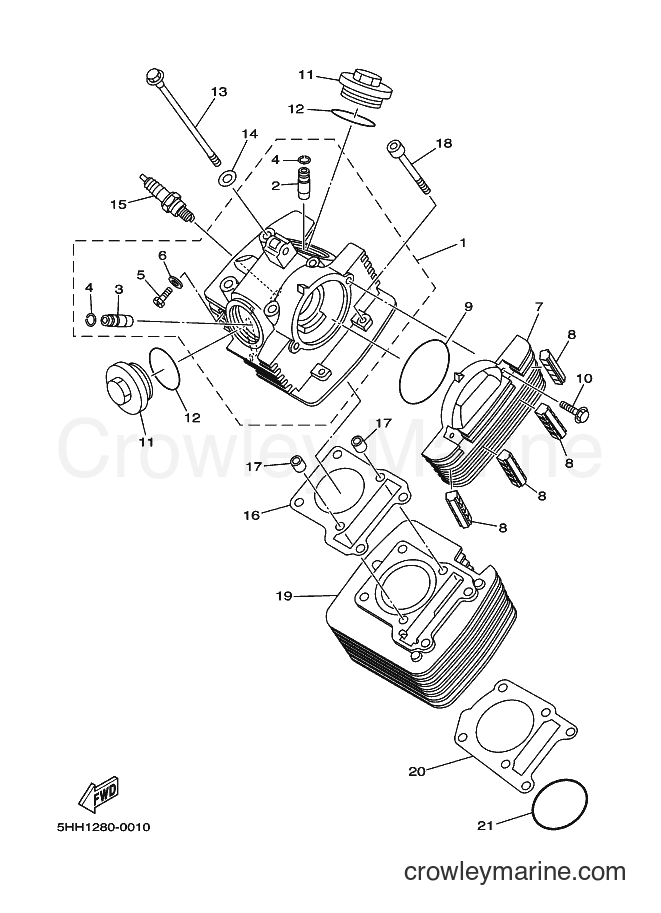 2006 Dirt Bike XT125X - XT125X (3D64) [010] - CYLINDER