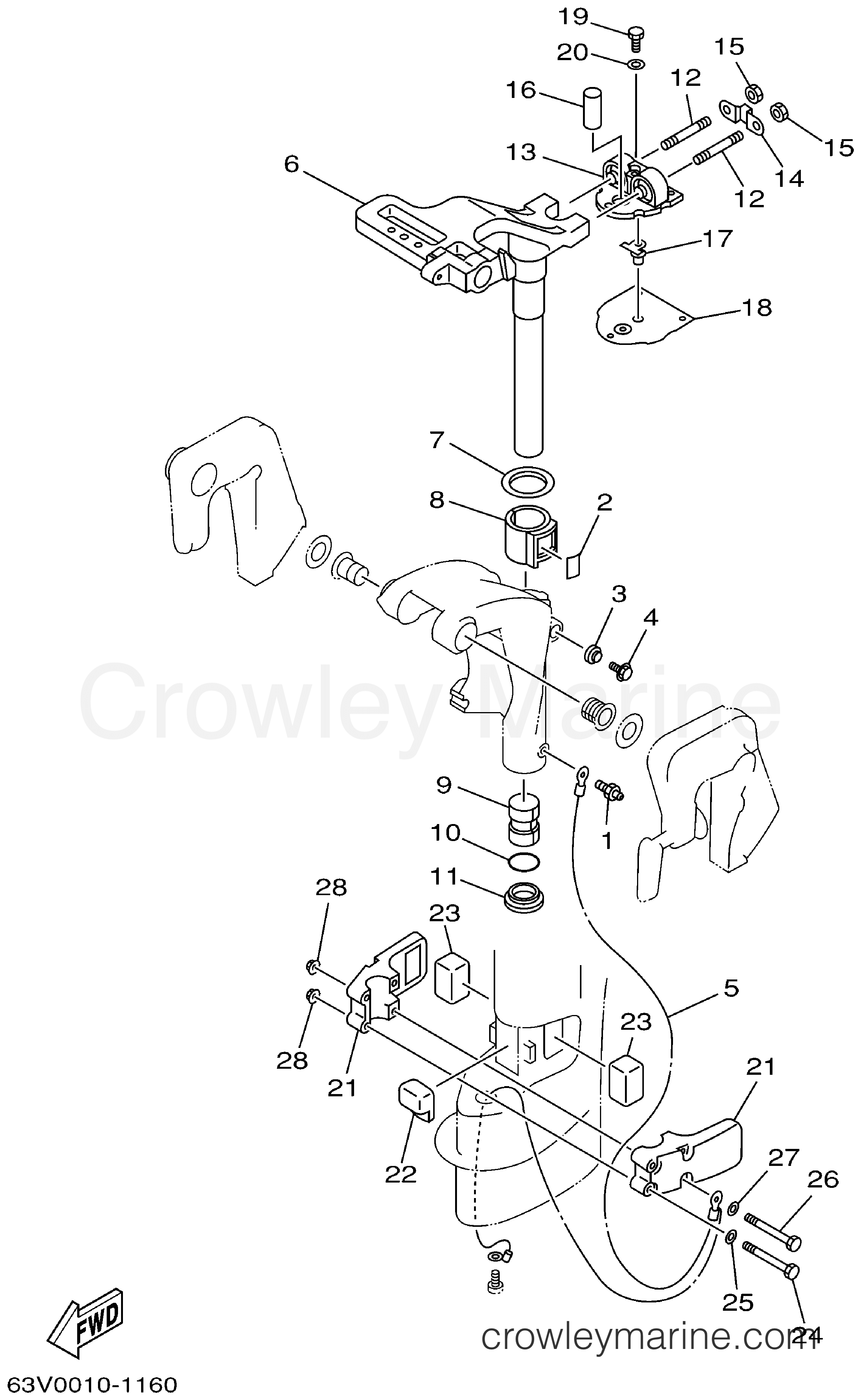 Yamaha Motors 15MSHA - BRACKET 2