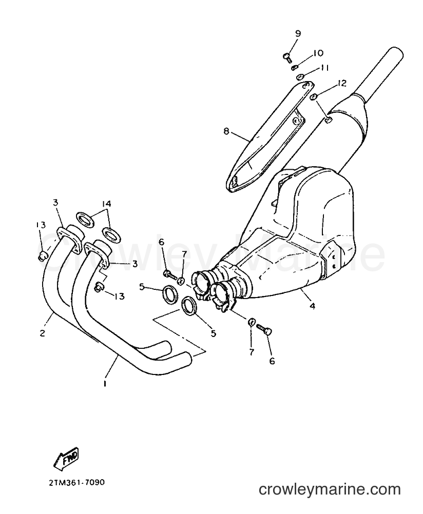 Yamaha Motors SRX600 (2TM) [999] - EXHAUST