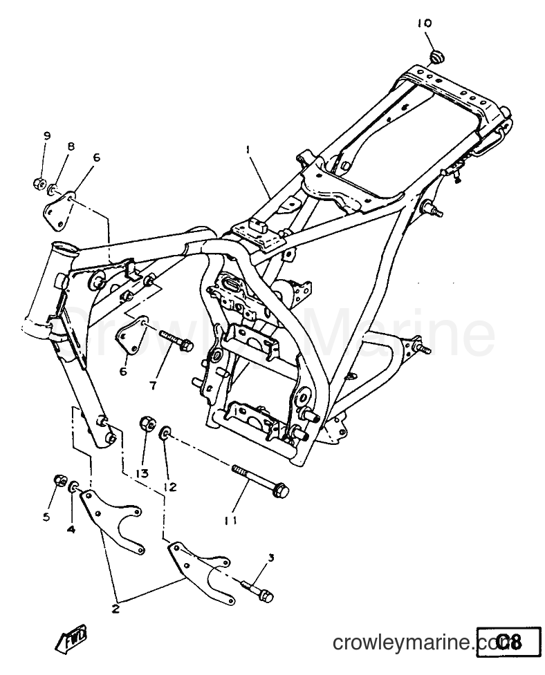 Yamaha Motors SR125 (2JW) [999] - FRAME