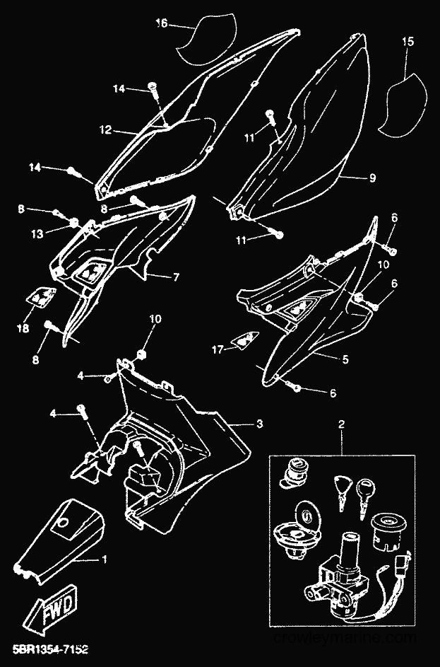 1999 Scooter YQ50L - YQ50L (5KF3) [010] - SIDE COVER