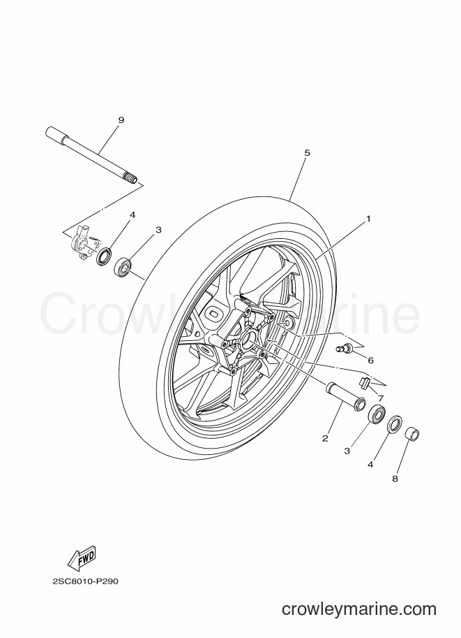 2015 Street Bike MT-09A - MT-09A (2DRM) [010] - FRONT WHEEL