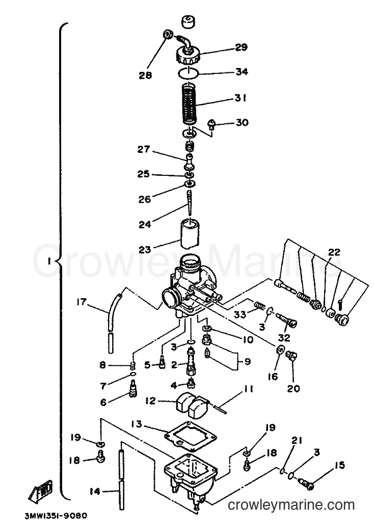 Yamaha Motors SR125 (3MW2) [99A] - CARBURETOR