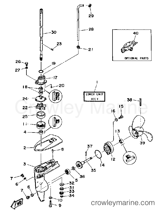 Yamaha Motors 2SF - LOWER DRIVE 1