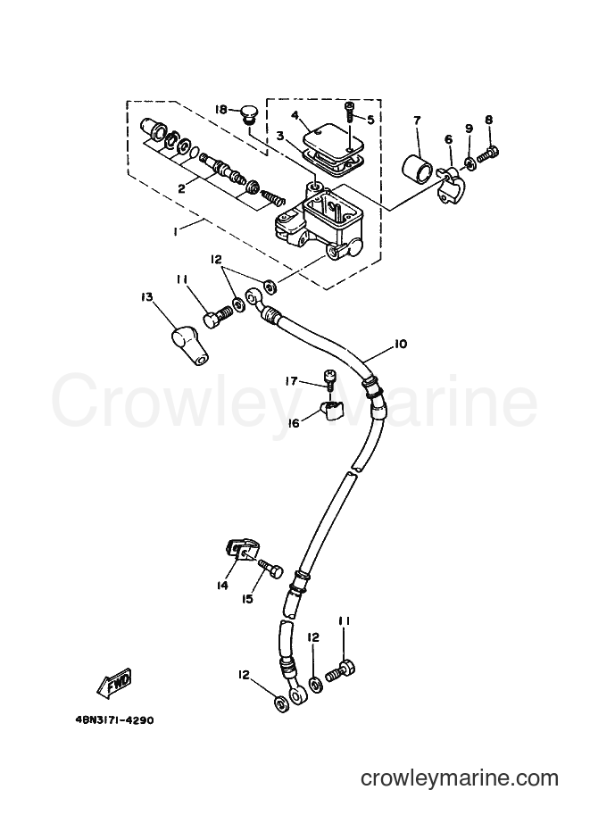 1994 Dirt Bike RT180E - RT180E (4BN3) [010] - FRONT MASTER CYLINDER