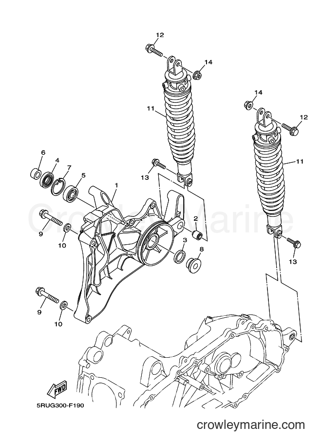 2011 Scooter YP400 - YP400 (34BD) [010] - REAR ARM & SUSPENSION