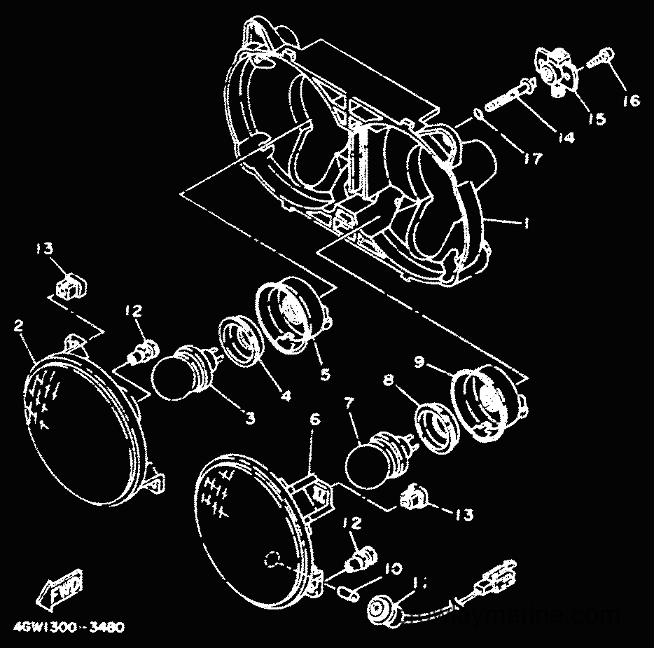 Yamaha Motors TDR125 (4GW3) [999] - ALTERNATE FOR HEADLIGHT