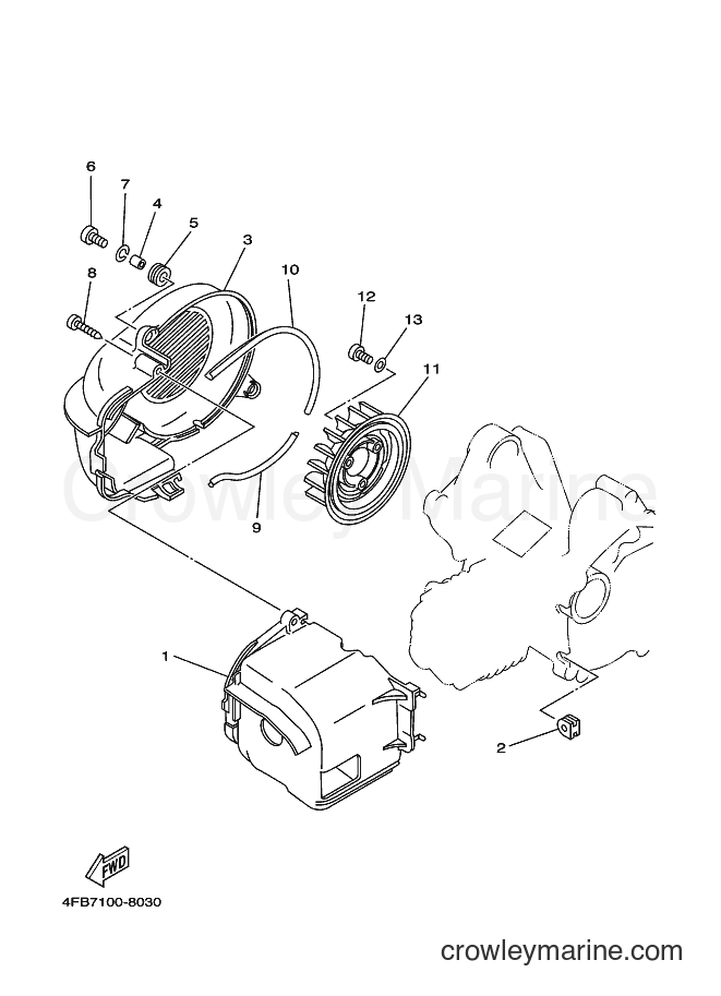 2000 Scooter CY50 - CY50 (3SAB) [010] - AIR SHROUD & FAN