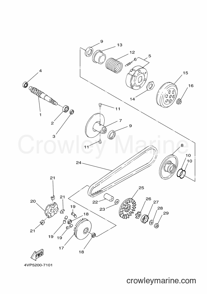 2008 Scooter YW100 - YW100 (1S55) [010] - CLUTCH