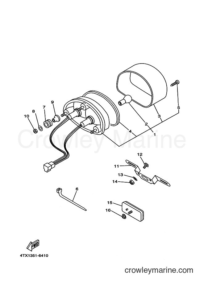 2000 Street Bike TDM850 - TDM850 (4TX6) [080] - TAILLIGHT