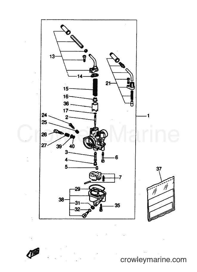 1997 Scooter YQ50 - YQ50 (5DR2) [010] - CARBURETOR