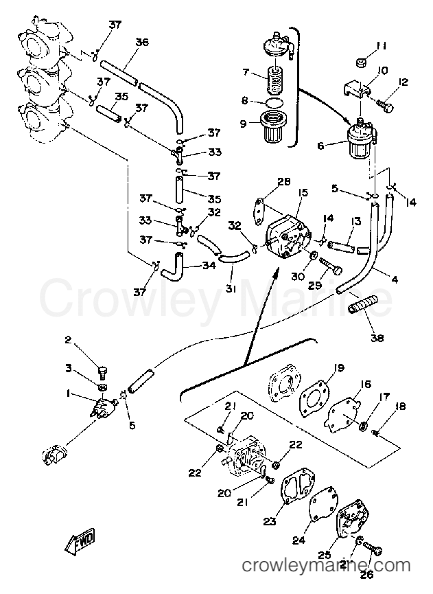 Yamaha Motors P60TLHP - FUEL SYSTEM