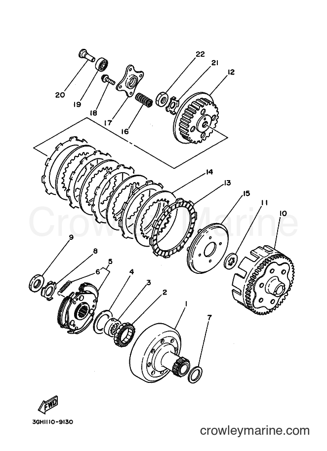 1990 ATV YFU1T - YFU1T (3JN8) [010] - CLUTCH