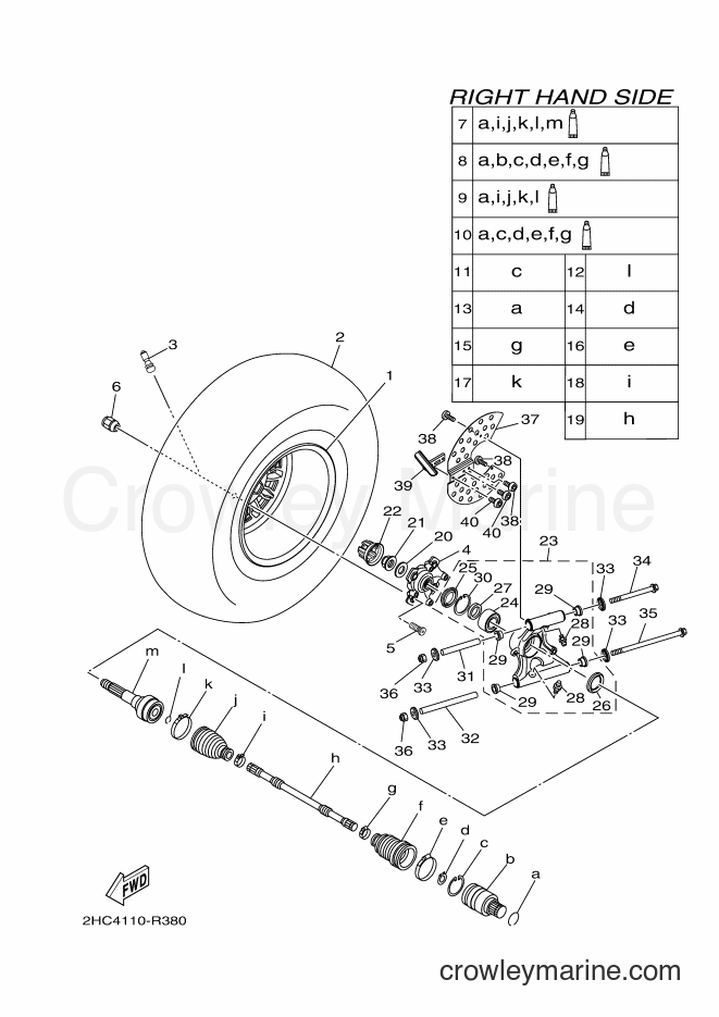 2017 ATV YXZ1000E - YXZ1000E (2HCC) [010] - REAR WHEEL 2