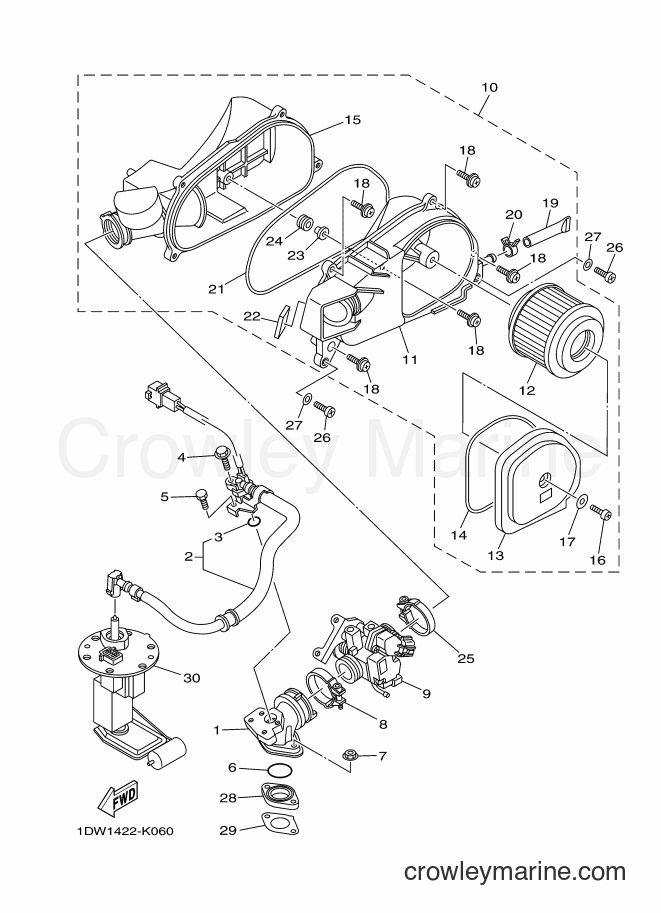 Yamaha Motors XC100N (1DW1) [010] - INTAKE