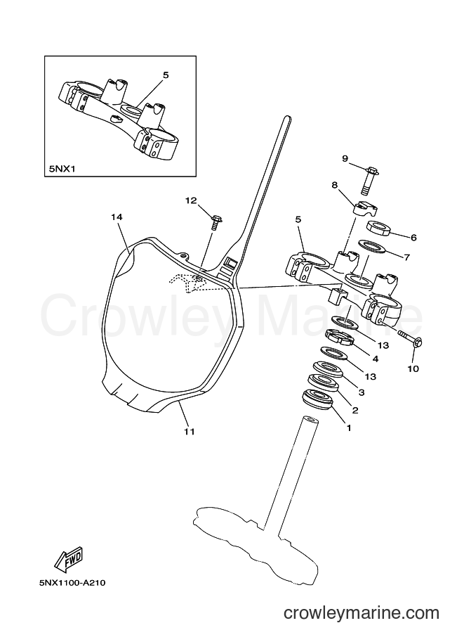 2002 Dirt Bike YZ250 - YZ250 (5NX2) [030] - STEERING