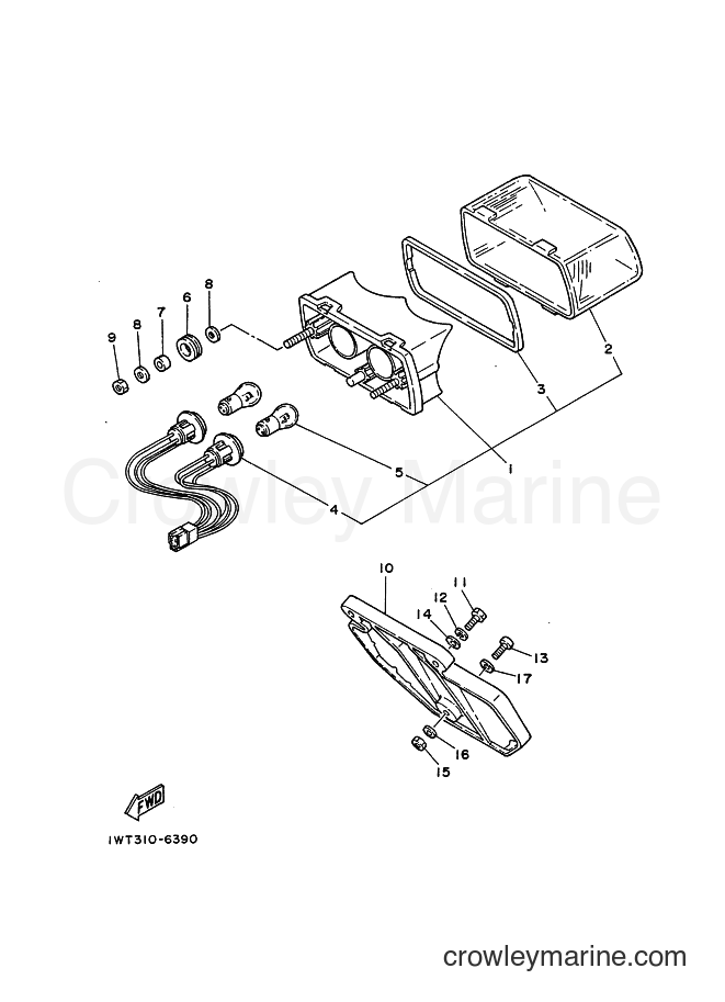 1986 Street Bike RD350LCF - RD350LCF (1WT) [99A] - TAILLIGHT