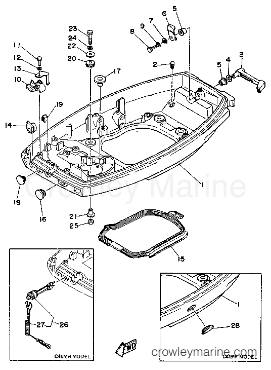 Yamaha Motors C40PLRR - BOTTOM COWLING