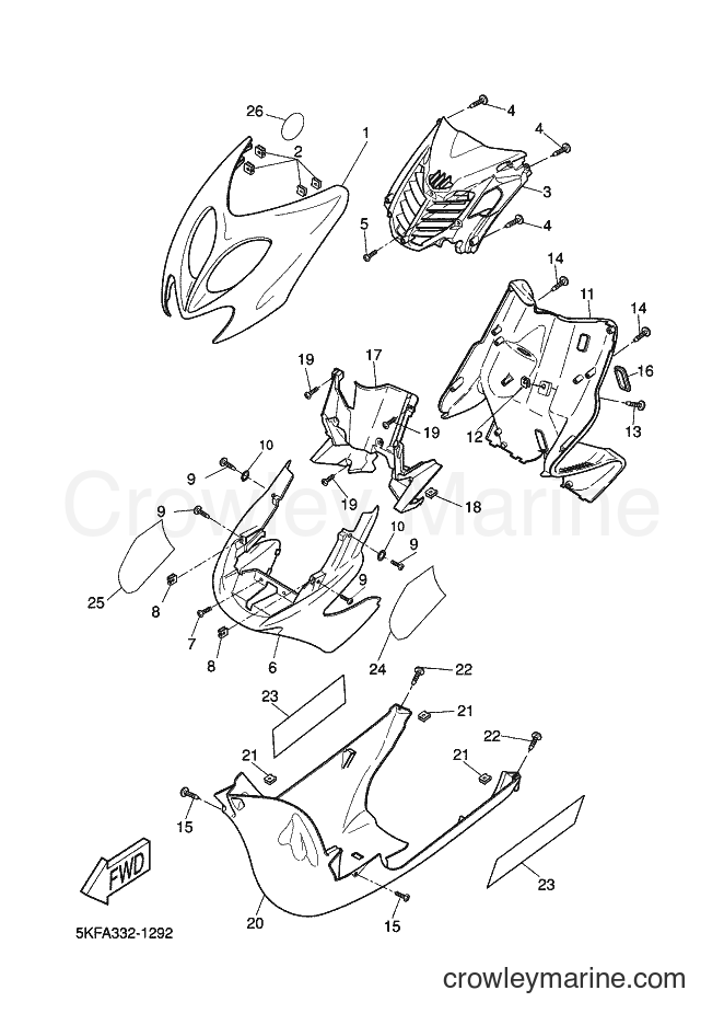 2001 Scooter YQ50 - YQ50 (5KFA) [010] - LEG SHIELD