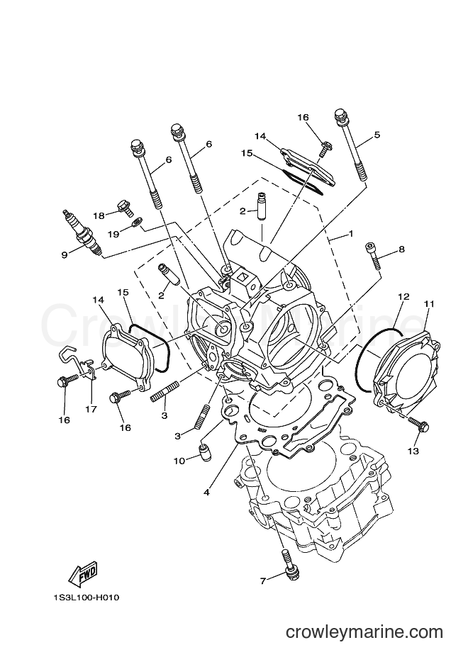 2009 ATV YFM700R - YFM700R (1S3X) [010] - CYLINDER HEAD