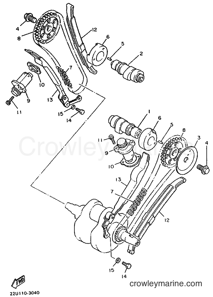 1992 Cruiser XV535 - XV535 (3BTK) [999] - CAMSHAFT & CHAIN