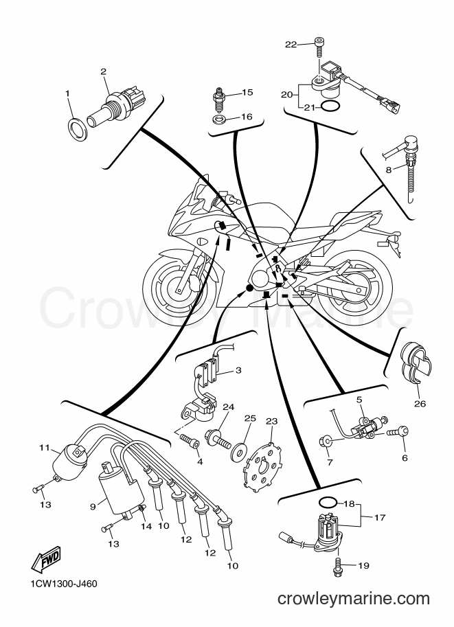 2011 Street Bike XJ6F - XJ6F (1CW8) [040] - ELECTRICAL 1
