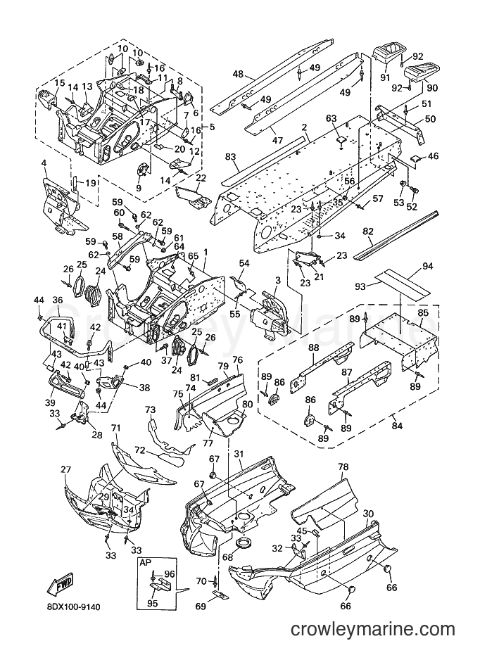 1999 Snowmobile VT500XL - VT500XL (8DX1) [030] - FRAME