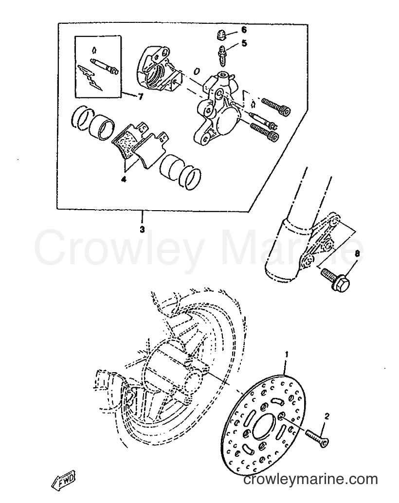 1996 Scooter CW50RSP - CW50RSP (4WL1) [999] - FRONT BRAKE