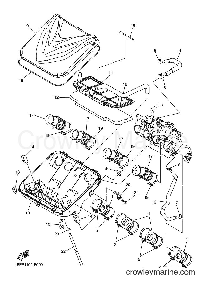 Yamaha Motors RX10 (8FP1) [020] - INTAKE