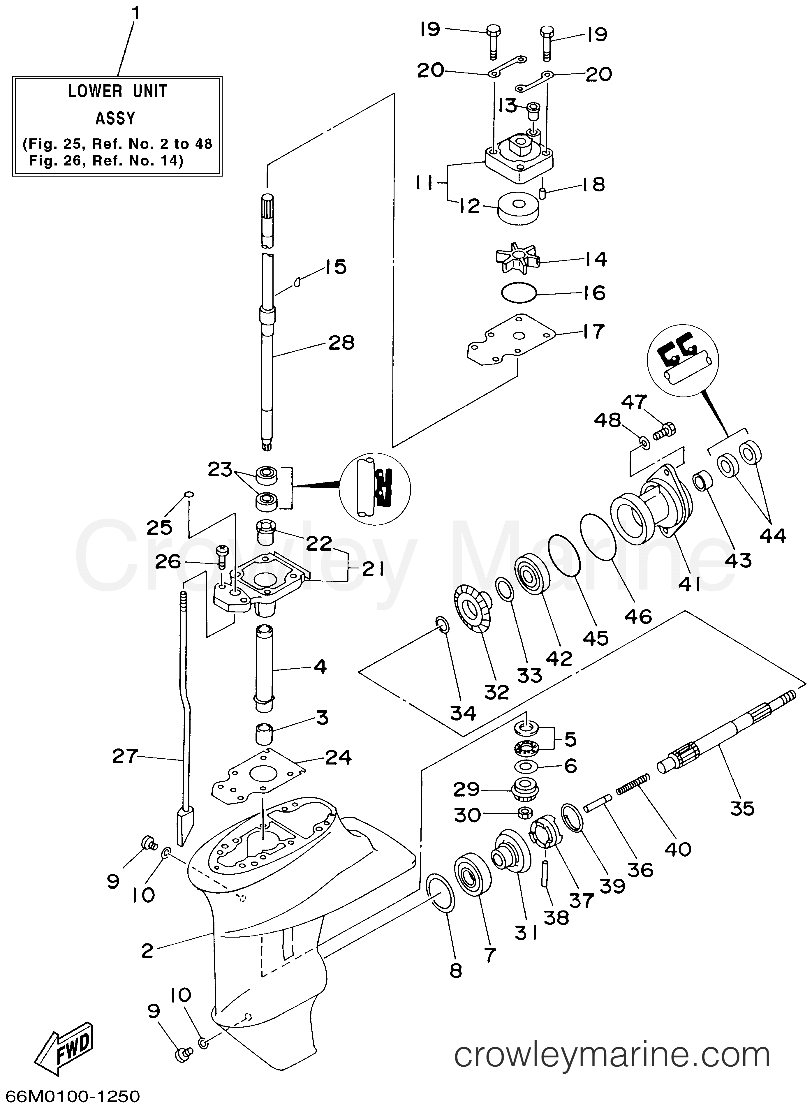 Yamaha Motors F15MLHA - LOWER CASING DRIVE 1